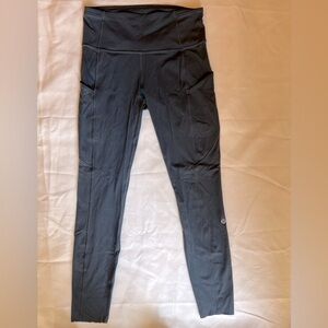 Lululemon slate blue seamless leggings with pockets